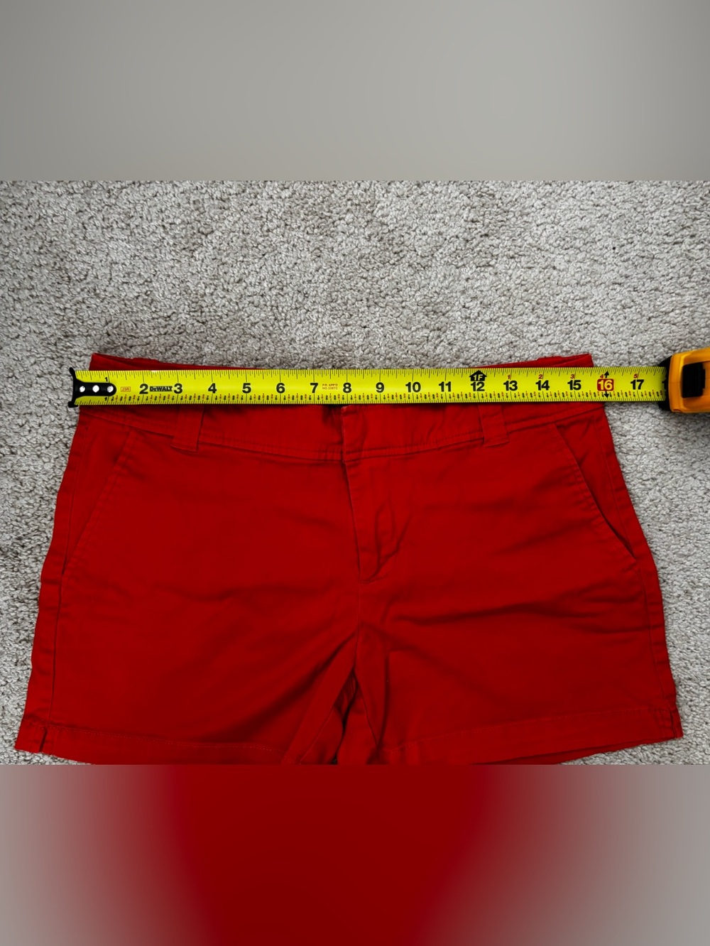 New York & Company Orange Stretch Chino Shorts - Picture 3 of 5